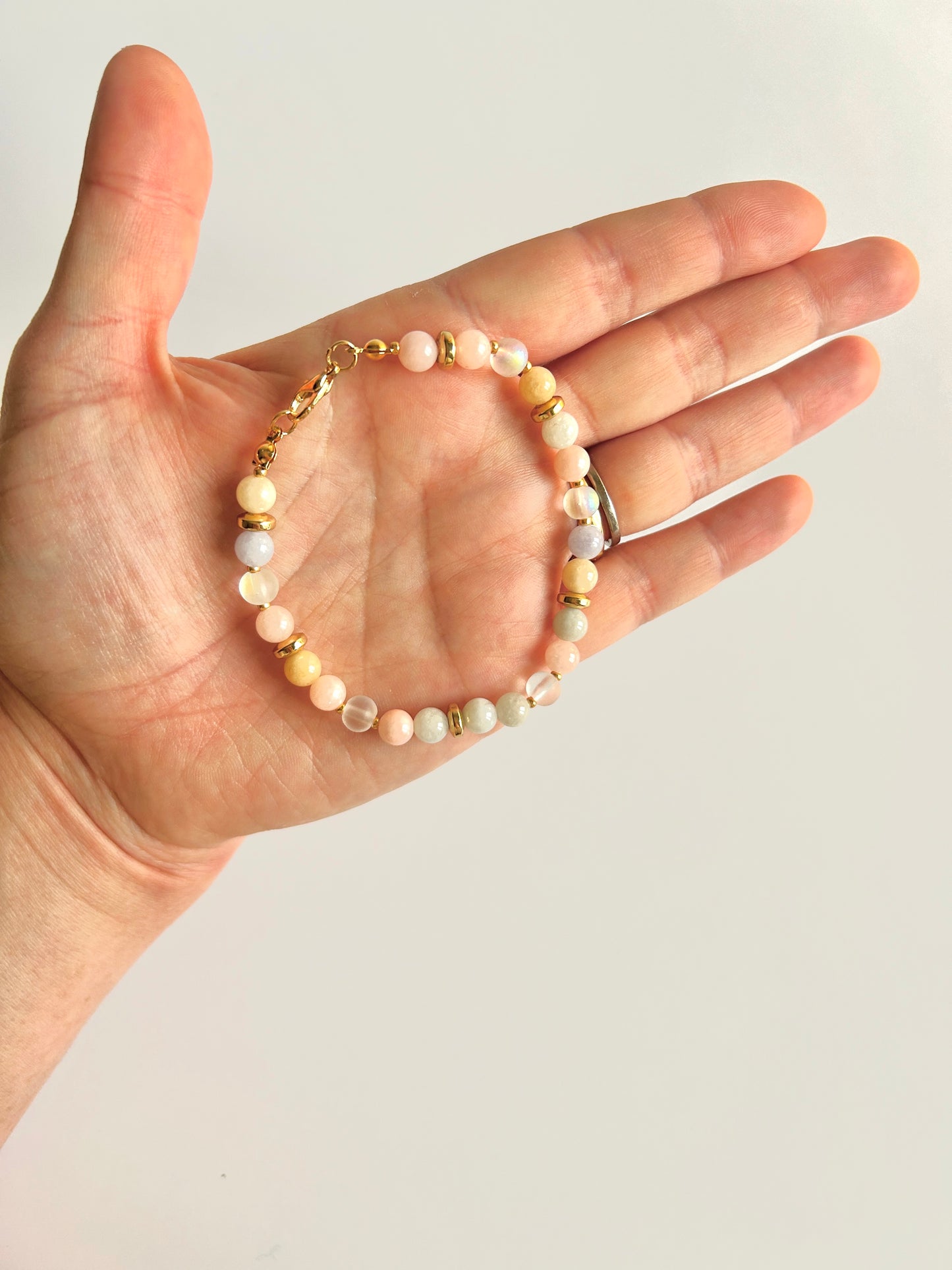 Pastel jade bracelet