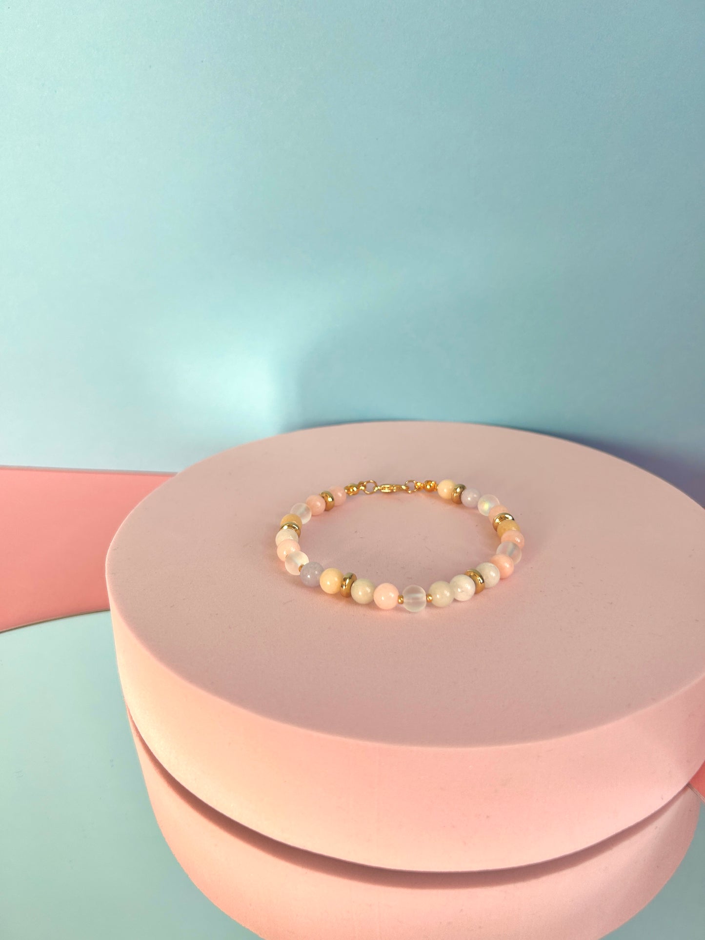Pastel jade bracelet