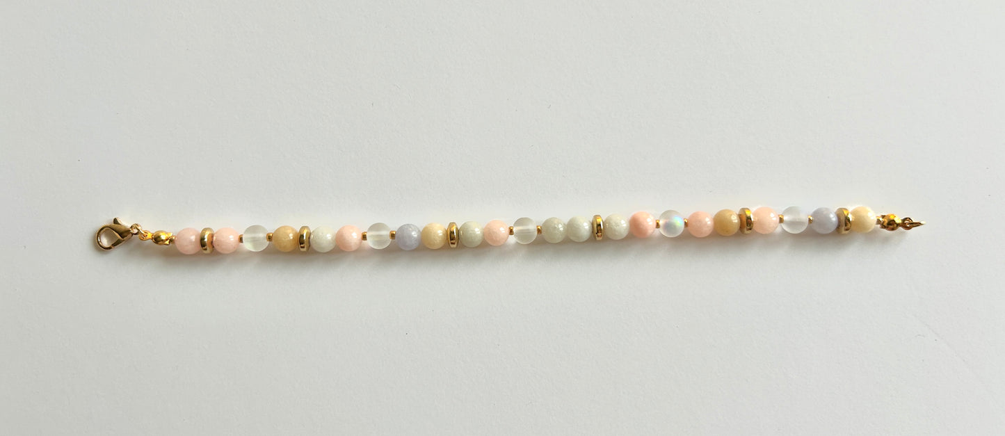 Pastel jade bracelet