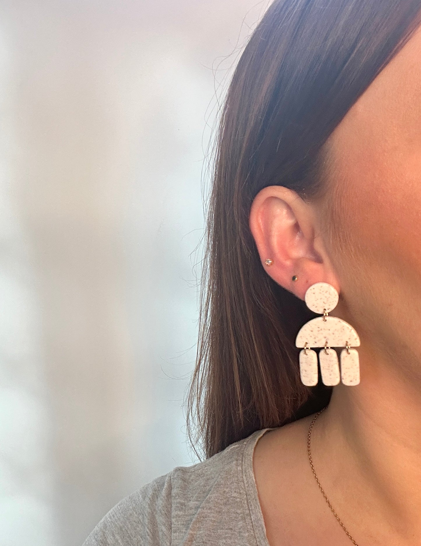 White jellyfish dangles