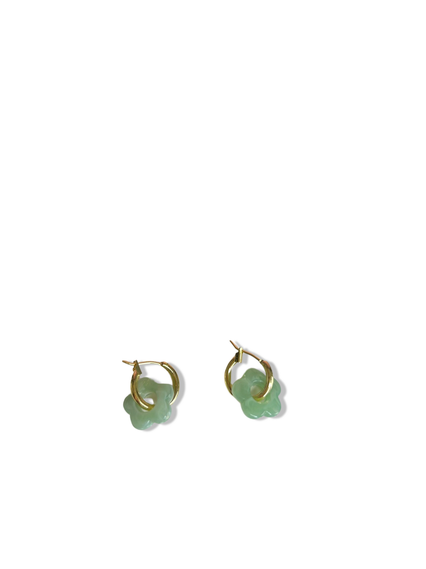 Mint Daisy Mini Hoops
