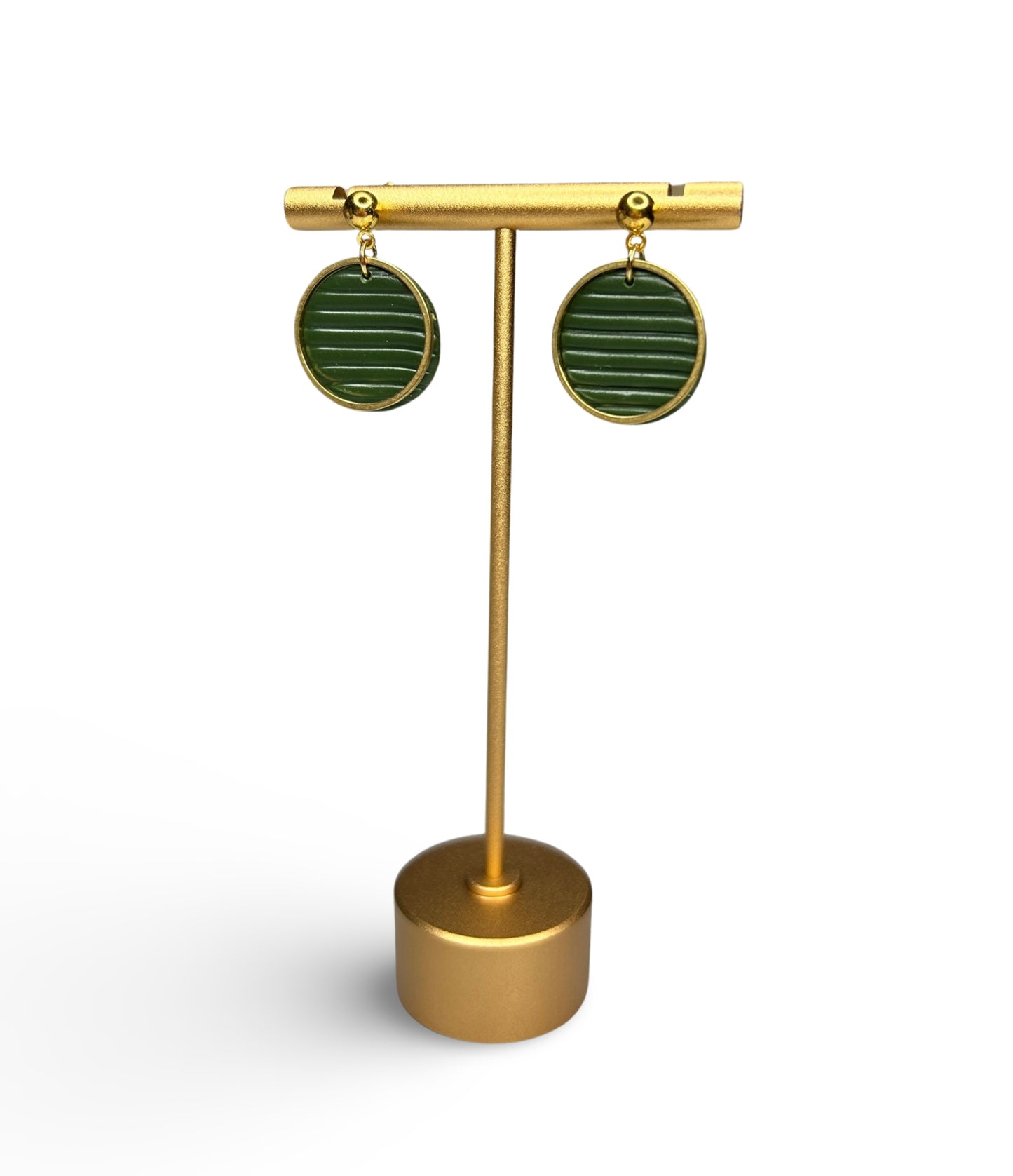 Beau forest green ribbed drops