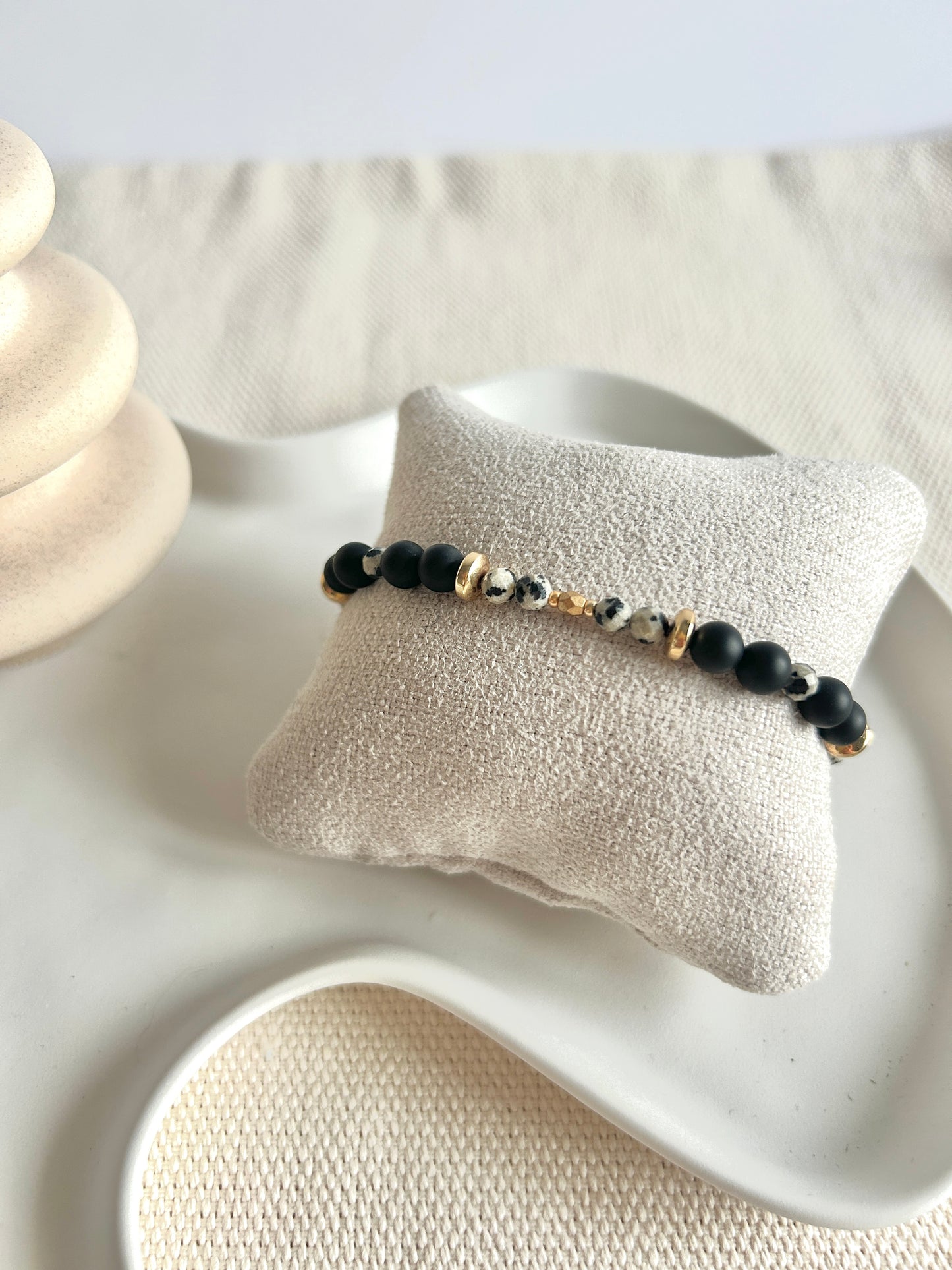 Black dalamatian bracelet