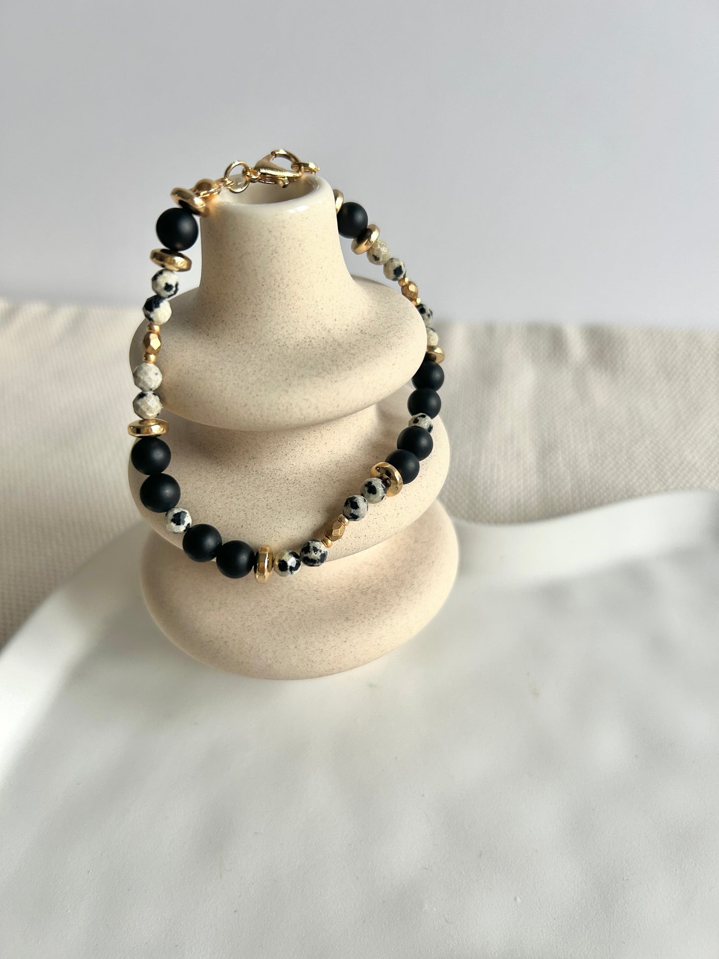 Black dalamatian bracelet