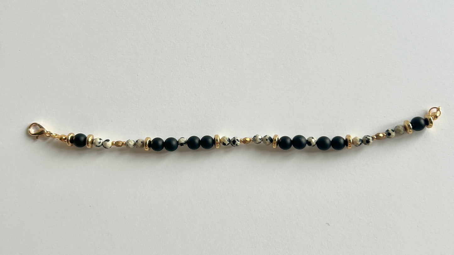 Black dalamatian bracelet