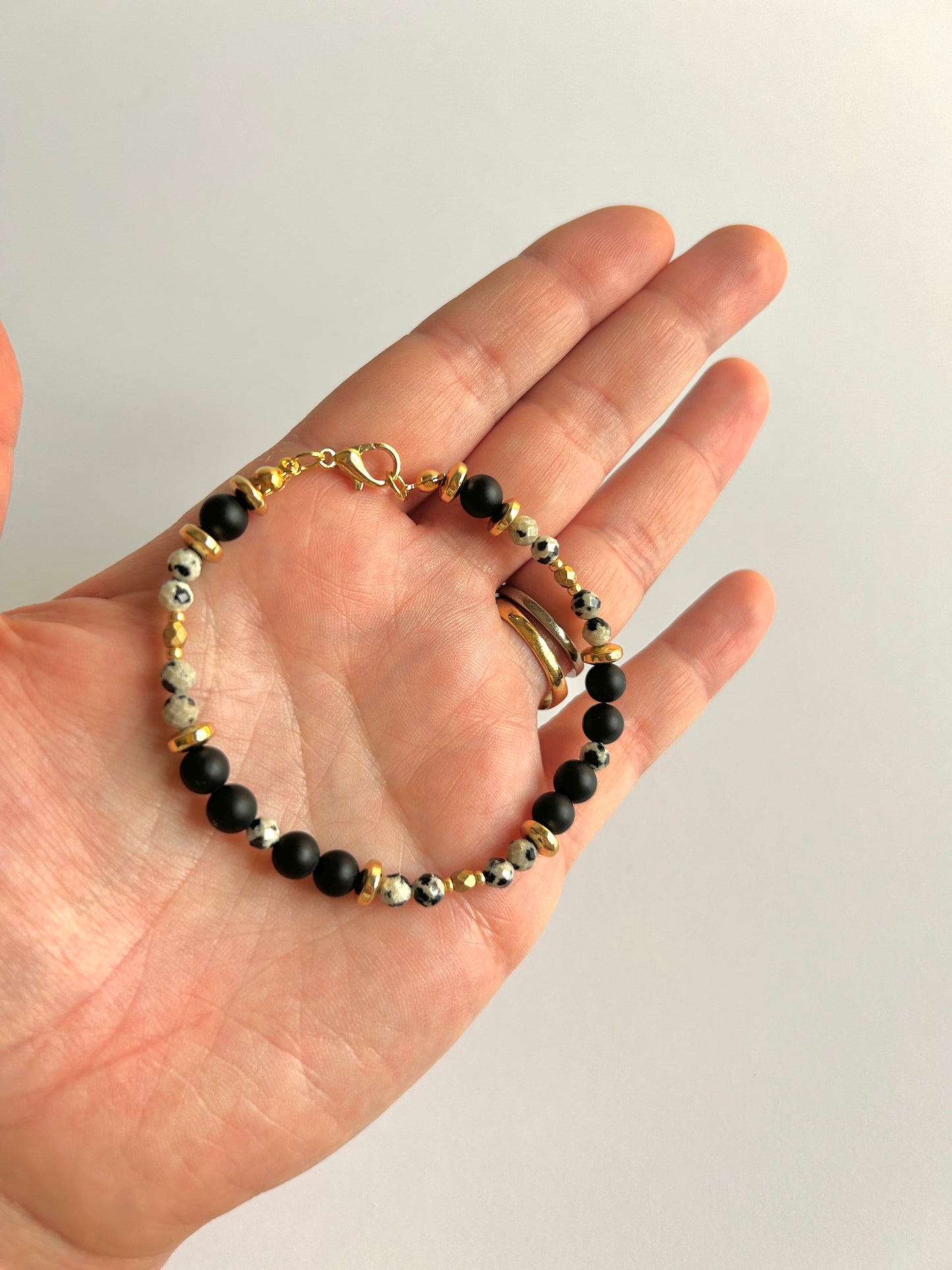 Black dalamatian bracelet