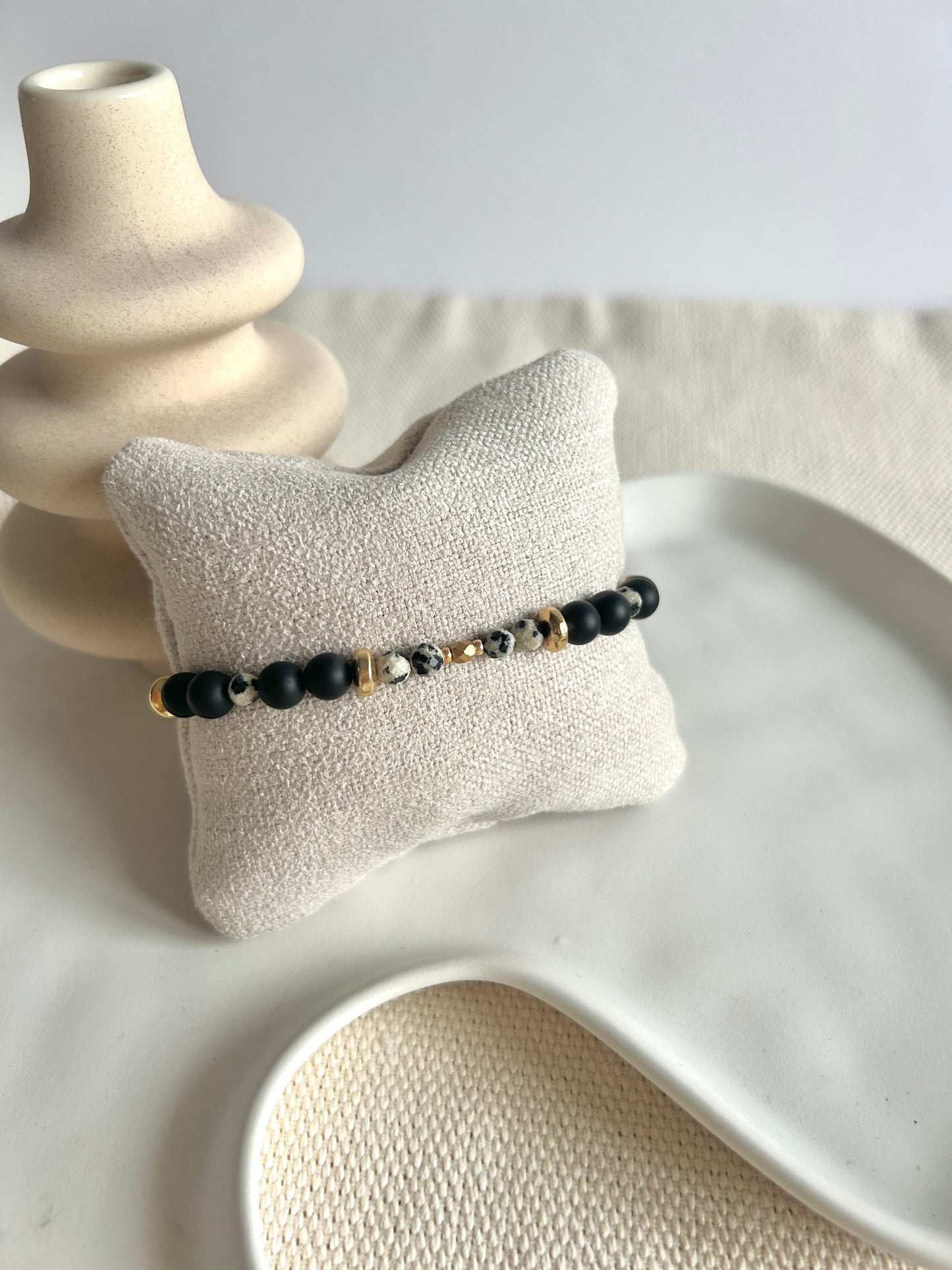 Black dalamatian bracelet