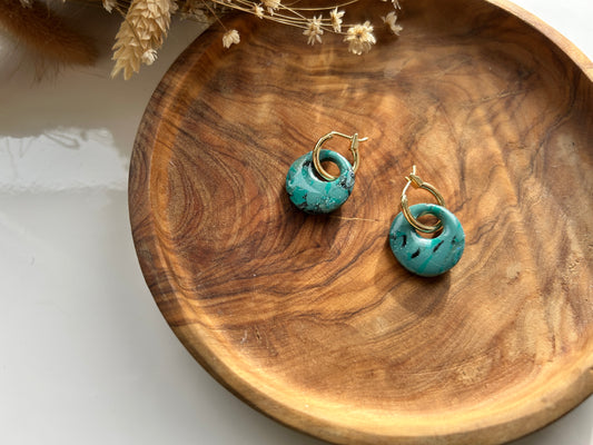 Turquoise Hoops