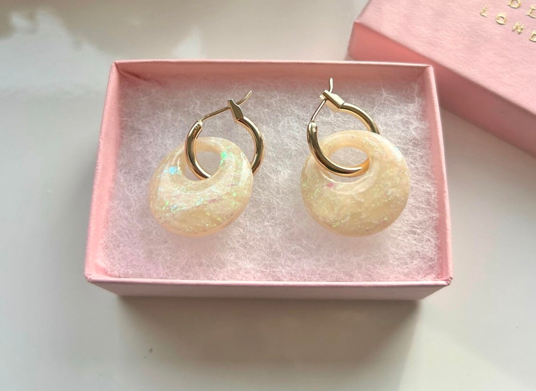 Opal hoops