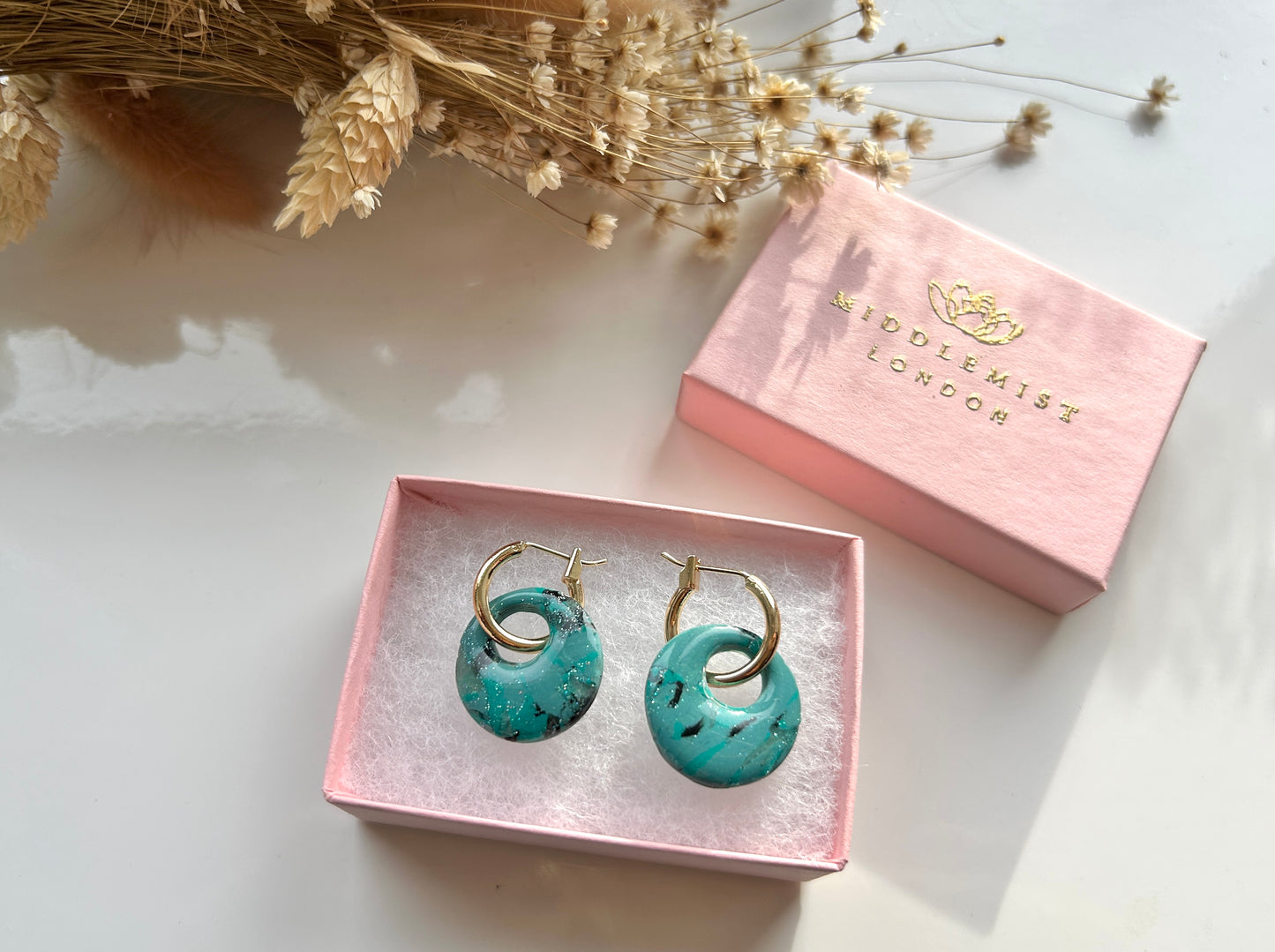 Turquoise Hoops