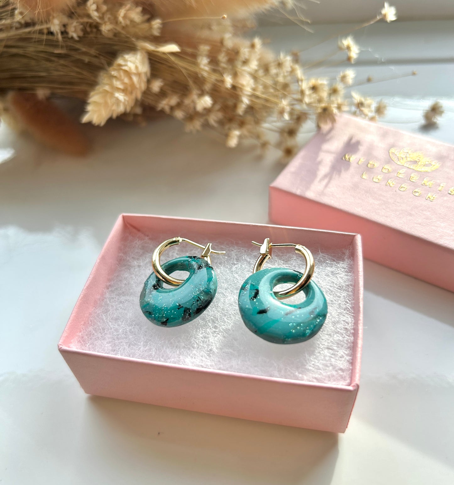 Turquoise Hoops