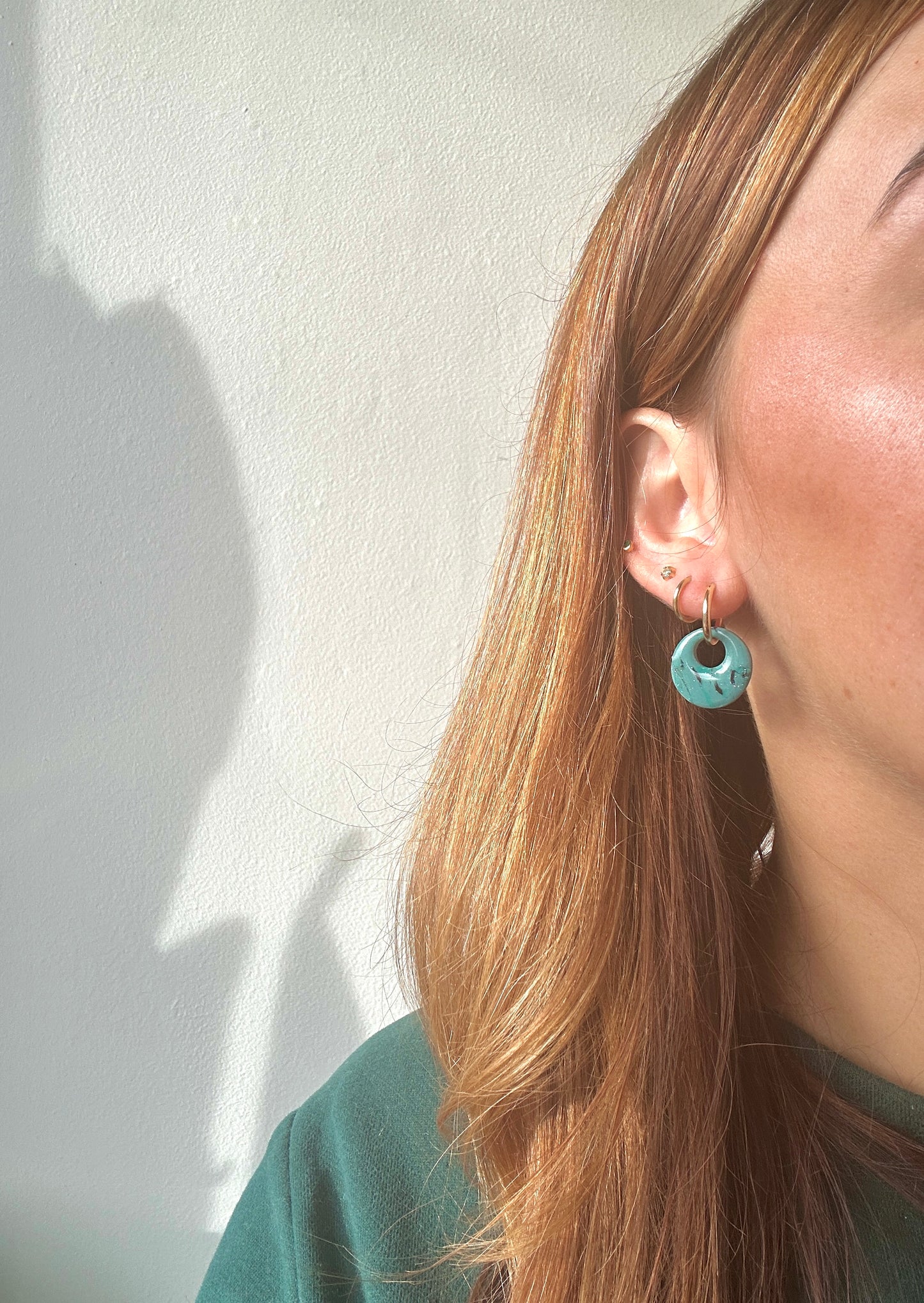 Turquoise Hoops