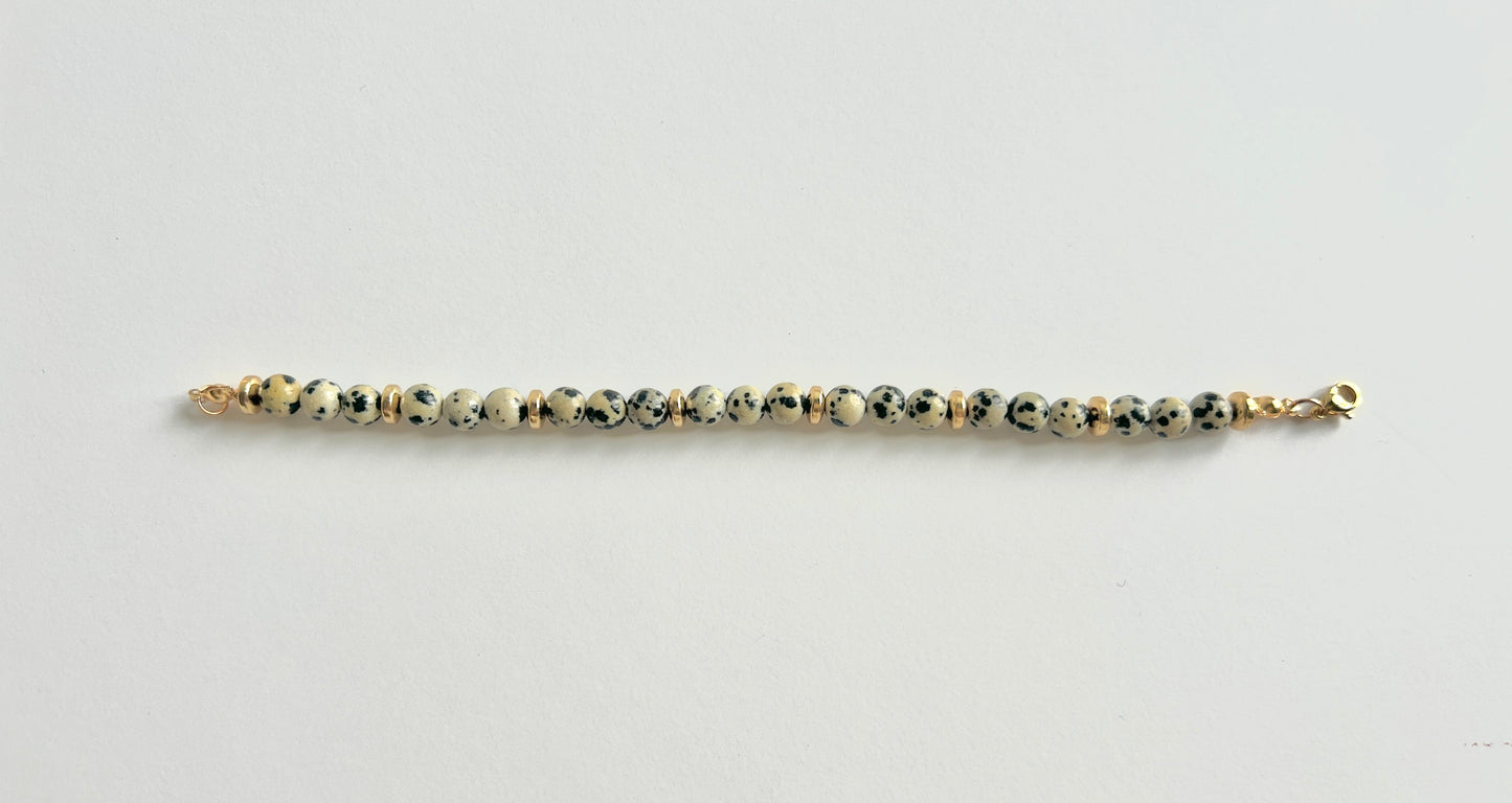 Dalmatian beaded bracelet