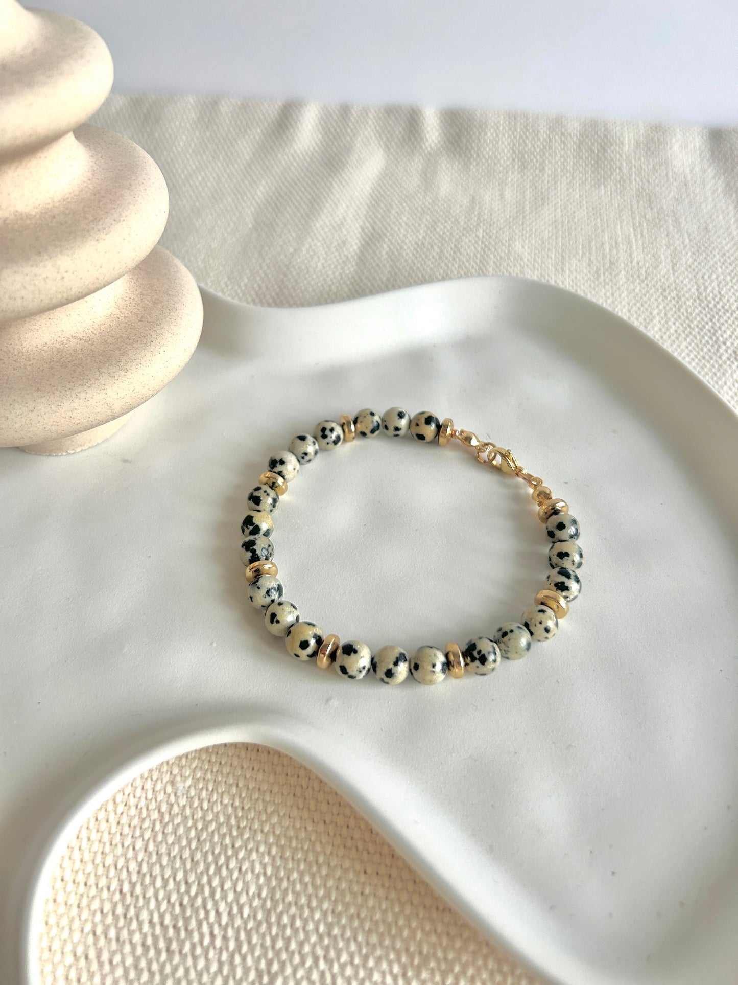 Dalmatian beaded bracelet