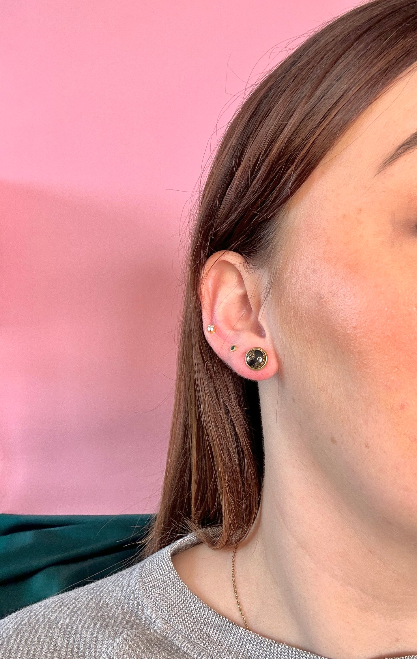 Black opal earrings